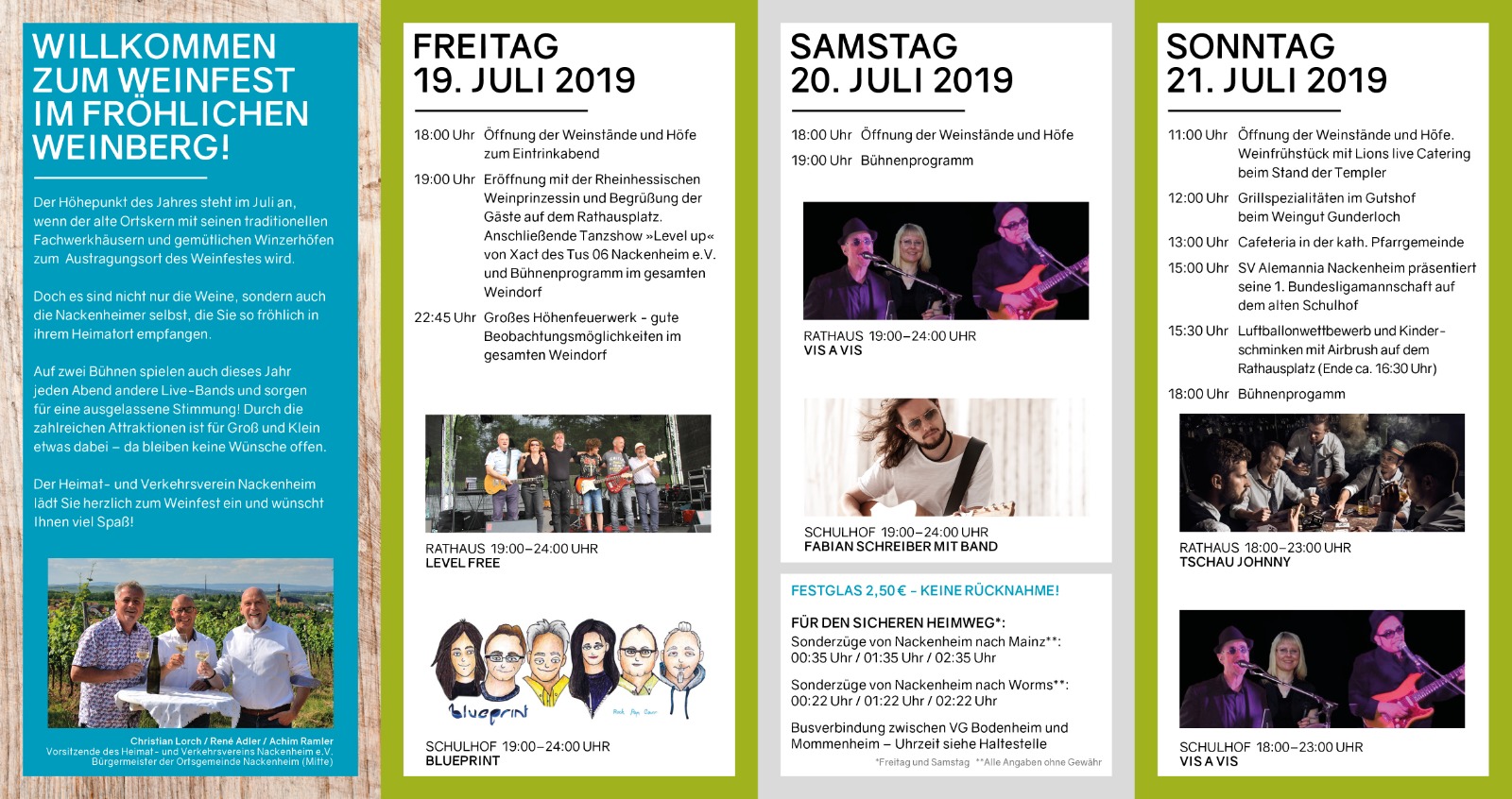 Flyer Seite 2 Weinfest 2019 HVV Quelle: Ortsgemeinde Nackenheim Flyer Seite 2 Weinfest 2019 HVV Quelle: Ortsgemeinde Nackenheim