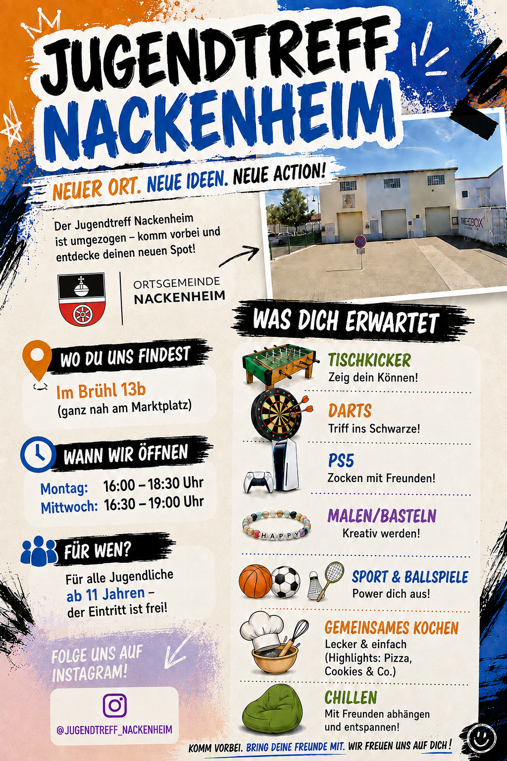 Flyer Jugendtreff Quelle. OG Nackenheim
